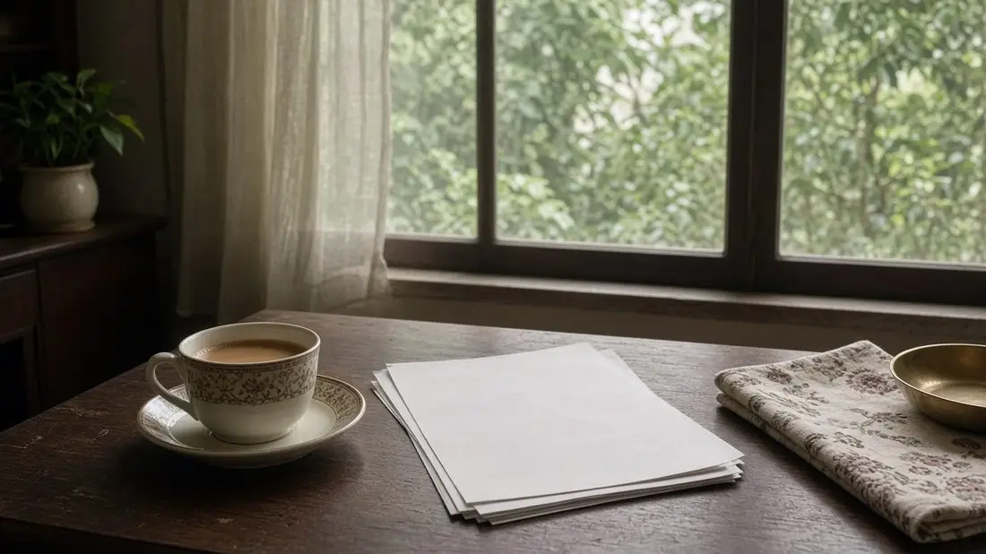 A quiet table set for a plan review