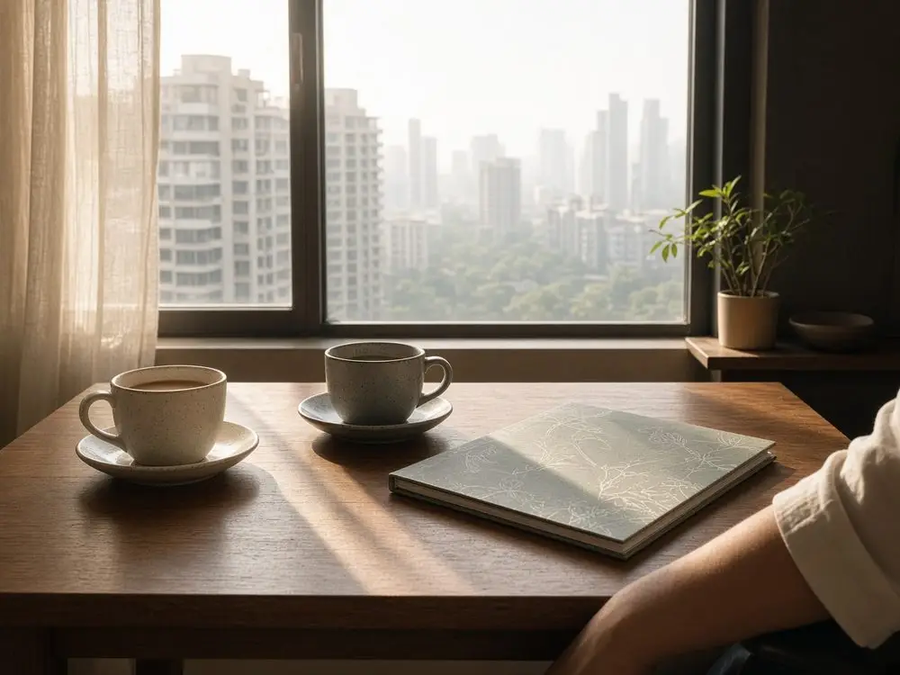 A calm table set for an income conversation